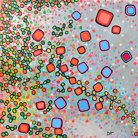Techniques mixtes - 30'' x 30'' - 1350$+tx