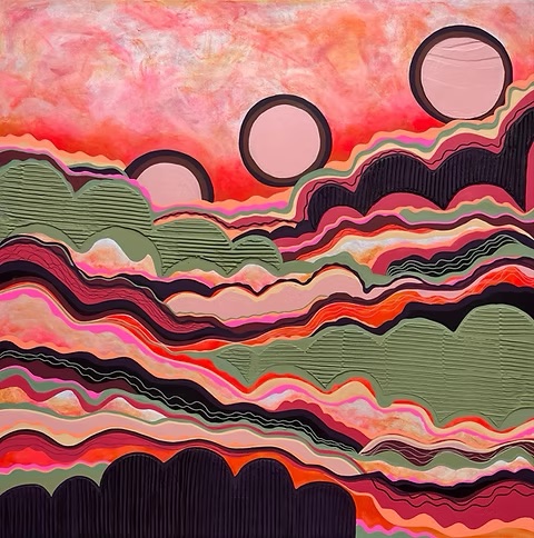 Techniques mixtes - 36'' x 36'' - 3565$+tx