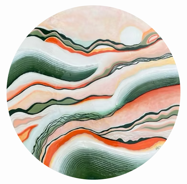 Techniques mixtes - 30'' de diamètre - 2475$+tx