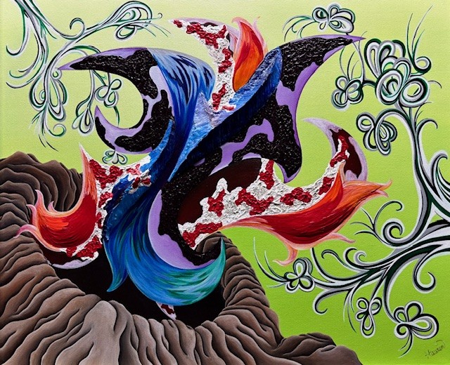 Techniques mixtes - 24'' x 28'' - 1010$+tx