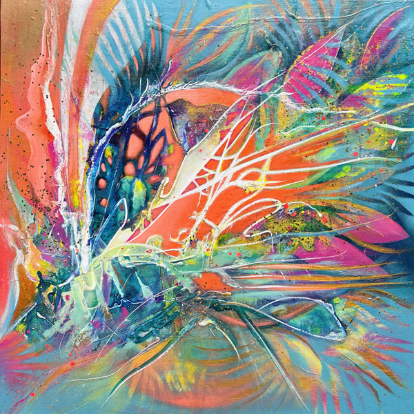 Techniques mixtes - 30'' x 30'' - 1350$+tx