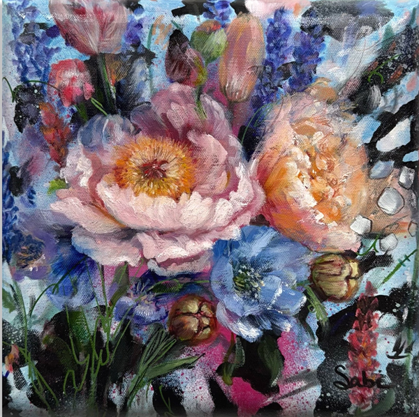 Techniques mixtes - 12'' x 12'' - 350$+tx